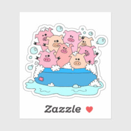 Happy Pigsノートパソコンステッカー シール