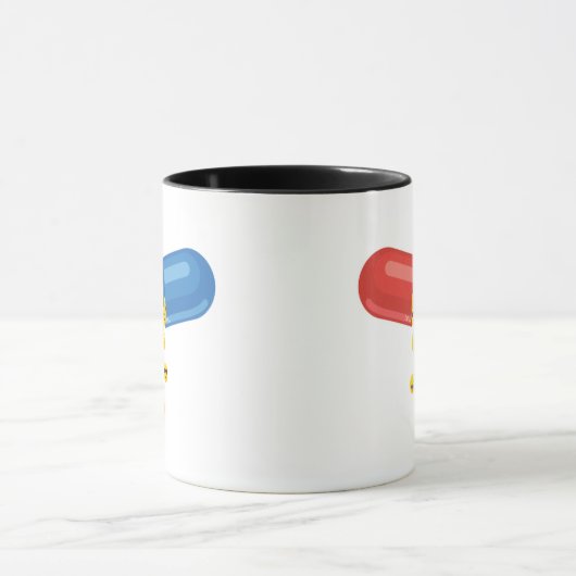 Happy Pill: 前向き Emoticons マグカップ (中央)