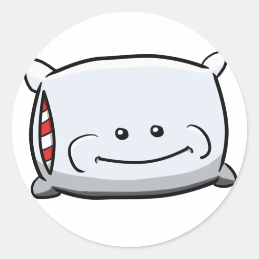 Happy Pillowスタンプ ラウンドシール (正面)