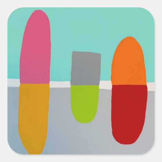 Happy Pillsスタンプ スクエアシール (正面)