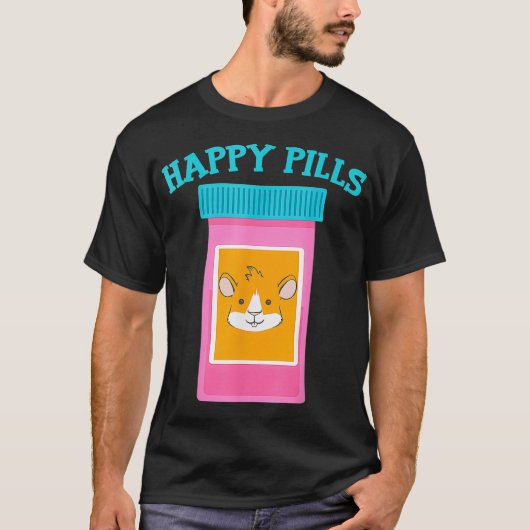Happy Pills Medication Capsule Guinea Pig Tシャツ (正面)