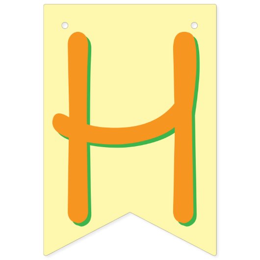 Happy Pineapple Bunting Banner for Birthday バンティングフラッグ (第2の旗)