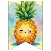 Happy Pineapple Bunting Banner for Birthday バンティングフラッグ (第1の旗)