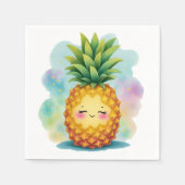 Happy Pineapple Napkins スタンダードカクテルナプキン (正面)