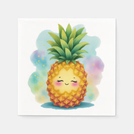 Happy Pineapple Napkins スタンダードカクテルナプキン