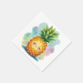 Happy Pineapple Napkins スタンダードカクテルナプキン (角)