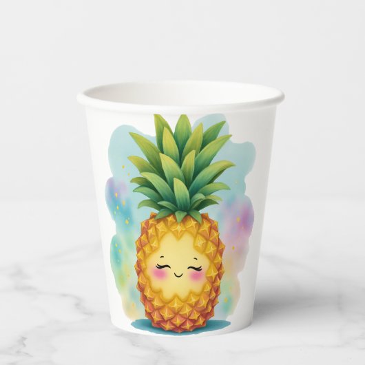 Happy Pineapple Paper Cups 紙コップ (正面)