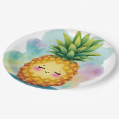 Happy Pineapple Paper Plates ペーパープレート (アングル)