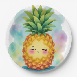 Happy Pineapple Paper Plates ペーパープレート