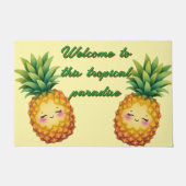 Happy Pineapple Welcome Mat ドアマット (正面)