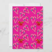 Happy Pink Just Married Christmas Custom Photo シーズンカード (裏面)