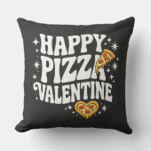 Happy Pizza Valentine Funny Pizza Love Design クッション (正面)