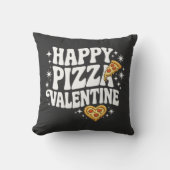 Happy Pizza Valentine Funny Pizza Love Design クッション (正面)