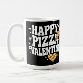 Happy Pizza Valentine Funny Pizza Love Design コーヒーマグカップ