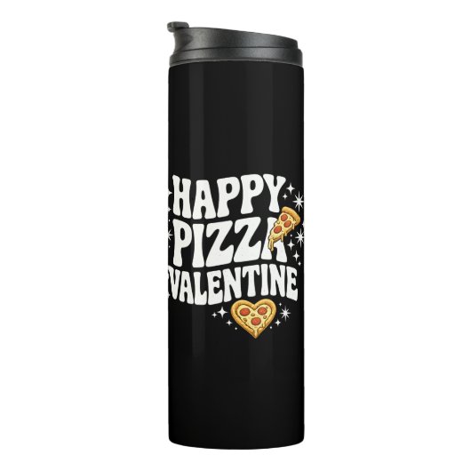 Happy Pizza Valentine Funny Pizza Love Design タンブラー (回転右)
