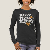 Happy Pizza Valentine Funny Pizza Love Design トライブレンドＴシャツ (正面)