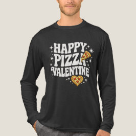 Happy Pizza Valentine Funny Pizza Love Design トライブレンドＴシャツ