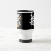 Happy Pizza Valentine Funny Pizza Love Design トラベルマグ (中央)