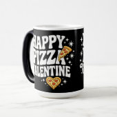 Happy Pizza Valentine Funny Pizza Love Design モーフィングマグカップ (正面左)