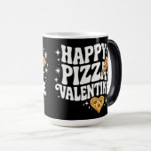 Happy Pizza Valentine Funny Pizza Love Design モーフィングマグカップ (正面右)