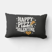 Happy Pizza Valentine Funny Pizza Love Design ランバークッション (裏面)