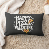 Happy Pizza Valentine Funny Pizza Love Design ランバークッション (ブランケット)