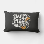 Happy Pizza Valentine Funny Pizza Love Design ランバークッション (正面)