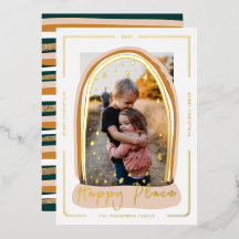 Happy Place モダン Snow Globeクリスマスフォト