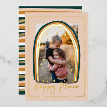 Happy Place モダン Snow Globeクリスマスフォト