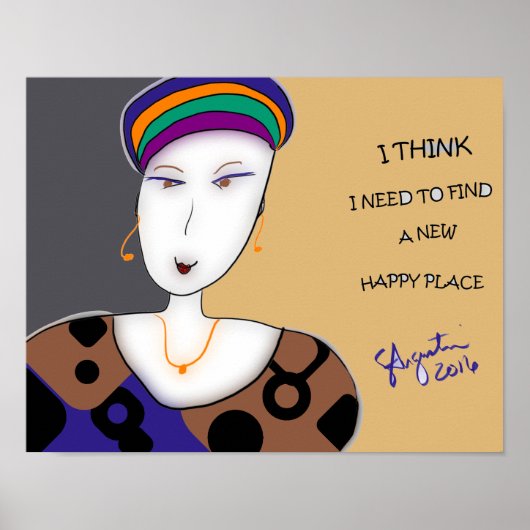 HAPPY PLACE 11"X14"プリント(マット仕上げ) ポスター (正面)