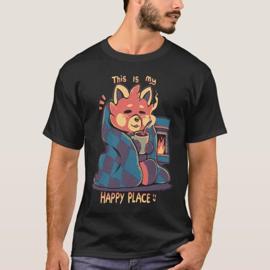 Happy Place at the Fireplace Tシャツ (正面)