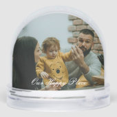 Happy Place Simple Modern Script 2 Family Photo (裏面)