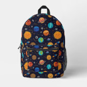 Happy Planets Backpack #3 プリントバックパック (正面)