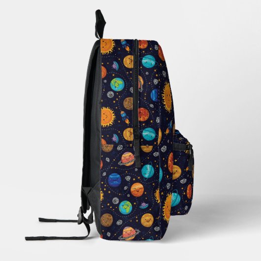 Happy Planets Backpack #3 プリントバックパック (左)