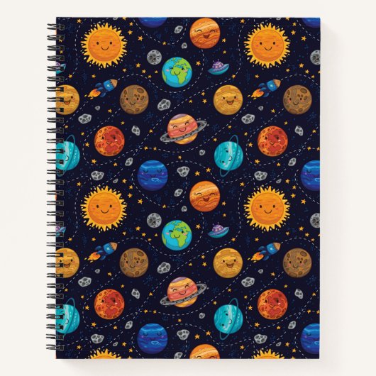 Happy Planets Notebook ノートブック (正面)