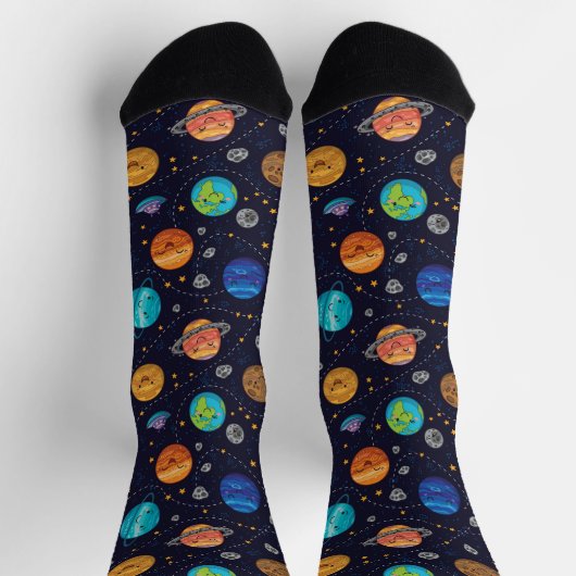 Happy Planets Socks #2 ソックス (上部)