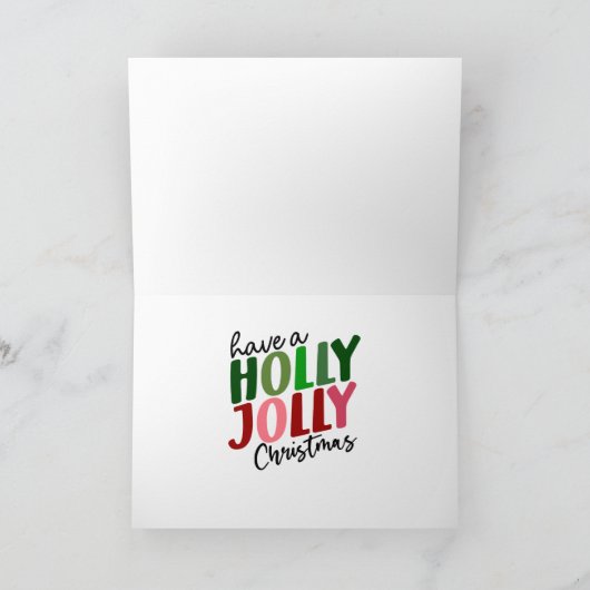 Happy Polar Bears Folded Christmas Card カード (内部)