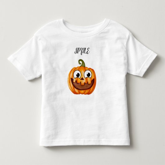 Happy polka dots pumpkin thanksgiving トドラーTシャツ (正面)