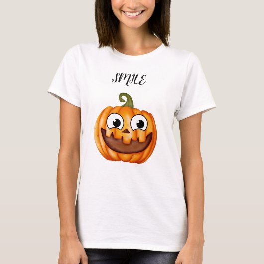 Happy polka dots pumpkin thanksgiving tシャツ (正面)
