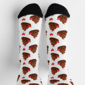 Happy Poop Emoji Socks Emoticon Pile of Poo ソックス (上部)