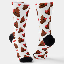 Happy Poop Emoji Socks Emoticon Pile of Poo ソックス