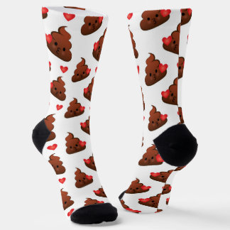 Happy Poop Emoji Socks Emoticon Pile of Poo ソックス