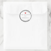 Happy Postcrossing postcard stickers ラウンドシール (バッグ)