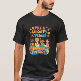 Happy Pre-K Crew – レトロカラフルなプリスクールに戻る t Tシャツ