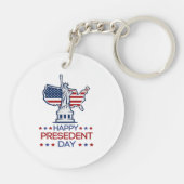 Happy presidents day 2026 Classic キーホルダー (裏面)