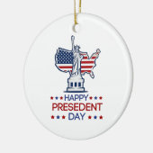 Happy presidents day 2026 Classic セラミックオーナメント (左)
