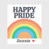 Happy Pride Minimalist Rainbow Sticker シール (シート)
