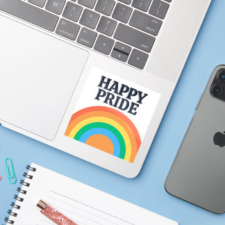 Happy Pride Minimalist Rainbow Sticker シール