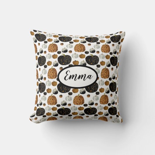 Happy print polka dots pumpkin クッション (正面)