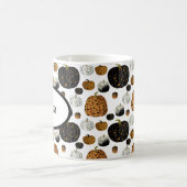 Happy print polka dots pumpkin コーヒーマグカップ (中央)